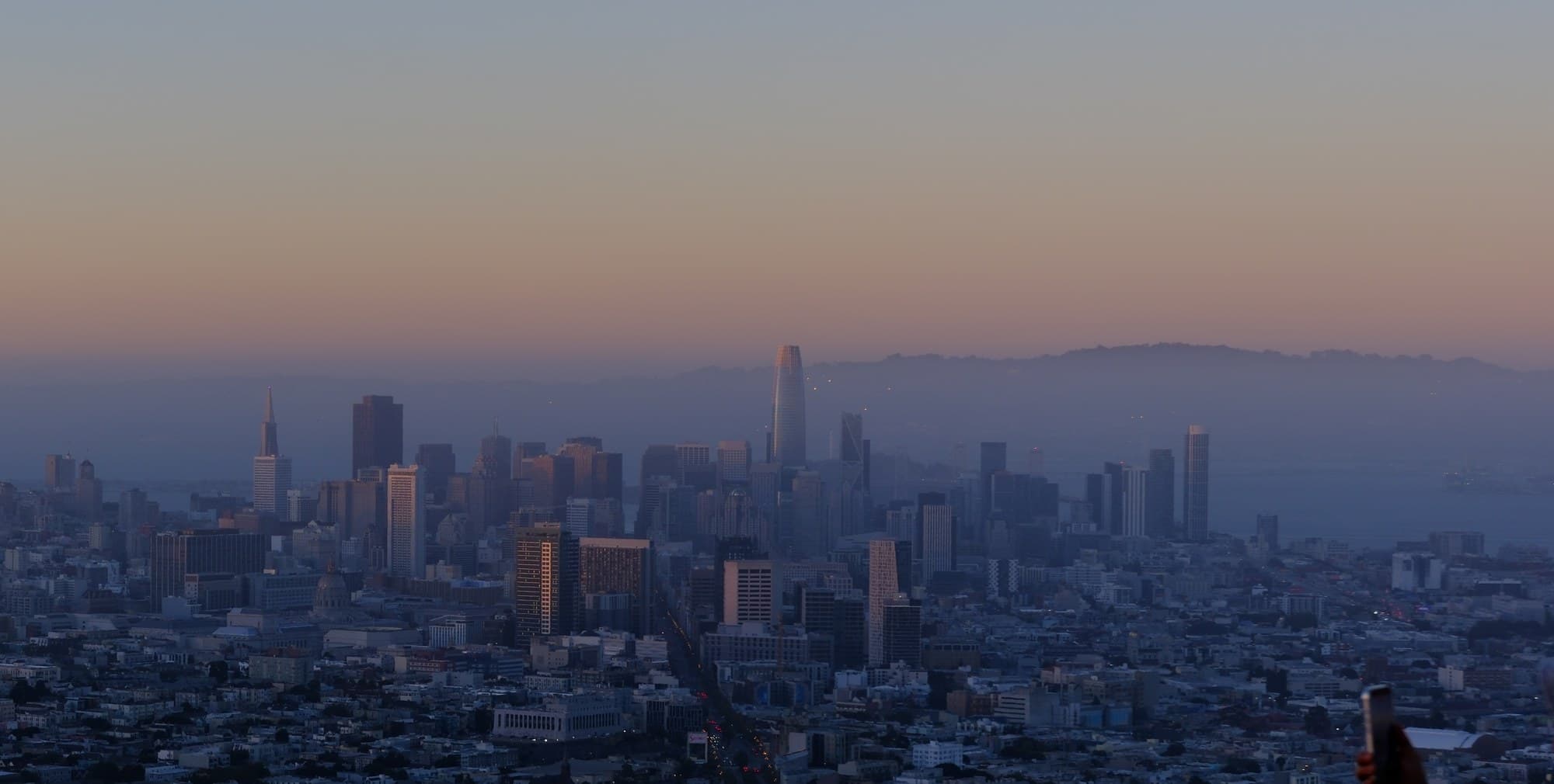 San Francisco skyline at dusk
